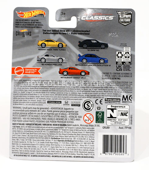 Hot Wheels Modern Classics Mitsubishi Evo VI Car Culture Blue Lancer Evolution 6